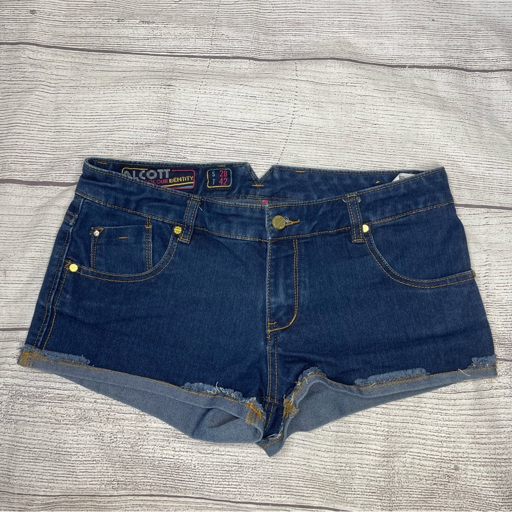 Alcott Colour Identity Women’s 28” Super Short Mini blue denim Shorts